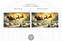 Santa flying Frame TV art, Christmas Frame TV art, reindeer Product Image 3