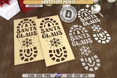 Santa Footprints Stencils Laser Cut Bundle,Christmas Stencil Product Image 3
