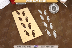 Elves Foot Prints Laser Cut | Christmas | Footprint Stencils Product Image 1
