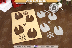 Reindeer Hoofprints Laser Cut| Christmas |Footprint Stencils Product Image 1