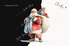 Watercolor Santa Claus Clipart | Christmas PNG Product Image 2