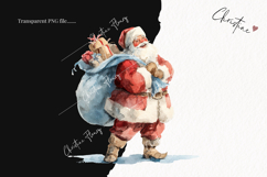 Watercolor Santa Claus Clipart | Christmas PNG Product Image 2