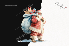 Watercolor Santa Claus Clipart | Christmas PNG Product Image 2