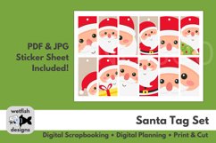 Santa Christmas Tag Set PNG PDF JPG Product Image 2