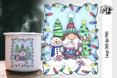 Santa Gnome PNG for sublimation with three skin tones Product Image 1