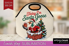 Santa Goose Xmas Lunch Bag Christmas Lunch Bug PNG Product Image 1