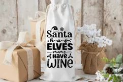 Santa has elves moms have SVG, Christmas Wine SVG Design Product Image 3