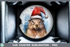 GorgeousSanta Hat Car Coaster design.