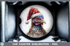 GorgeousSanta Hat Car Coaster design.