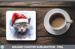 GorgeousSanta Hat Square Coaster design.
