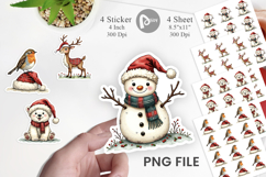 Santa Hat Whimsy Sticker Product Image 1