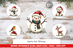 Santa Hat Whimsy Wind Spinner Product Image 1