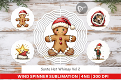 Santa Hat Whimsy Wind Spinner Product Image 1