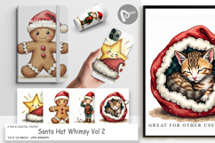 Santa Hat Whimsy Digital Paper Product Image 1