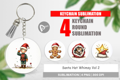 Santa Hat Whimsy Keychain Product Image 1