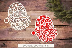 Santa head svg paper cut Santa face svg