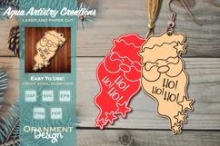 Santa Ho Ho Ho Ornament Laser Cut SVG Christmas Design Product Image 1