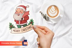 Merry Christmas Sticker, Festive Santa Banner Decoration Product Image 1