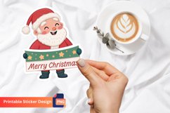 Merry Christmas Sticker, Festive Santa Banner Decoration Product Image 1