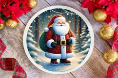 Cute Santa in Forest Ornament PNG Product Image 1