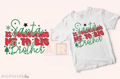 Santa is Promoting Me to Big Brother SVG T-shirt Design Product Image 2