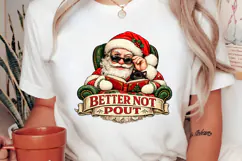 Santa Knows What You Did Funny Santa and Reindeer Christmas Product Image 2
