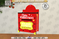 Santa Letter Holder Ornaments Laser Cut Bundle|Christmas SVG Product Image 6