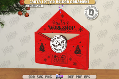 Santa Letter Holder Ornaments Laser Cut Bundle|Christmas SVG Product Image 11
