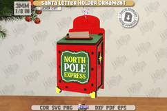 Santa Letter Holder Ornaments Laser Cut Bundle|Christmas SVG Product Image 12
