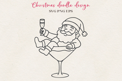 Hand-Drawn Christmas Character | Festive Ink Art SVG PNG EPS Product Image 1