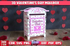 3D Valentine&#039;s Day Mailbox | Valentine Card | Post Box | CNC Product Image 1