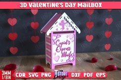 3D Valentine&#039;s Day Mailbox | Valentine Card | Post Box | CNC Product Image 1