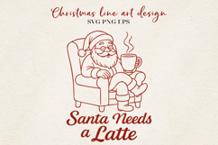 Christmas Line Art Bundle SVG | Holiday Animal Puns Product Image 7