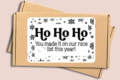 santa nice list christmas packaging label for thermal printer ready to print instant download