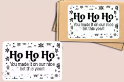 santa nice list christmas packaging label for thermal printer ready to print instant download