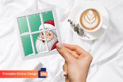 Peeping Santa Window Sticker, Christmas Decoration Sticker Product Image 1
