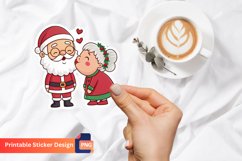 Santa And Mrs Claus Romantic Sign Sticker, Christmas couple Product Image 1