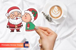 Santa And Mrs Claus Romantic Sign Sticker, Christmas couple Product Image 1