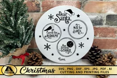 Santa Tray SVG PNG EPS DXF Santa Plate SVG Christmas SVG Product Image 3