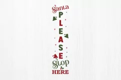 Santa please stop here SVG, Christmas Porch Sign SVG Design Product Image 2