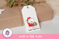 Santa Polar bear in Christmas cartoon kawaii clipart winter Product Image 3