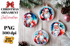 Christmas ornament sublimation. Santa Claus sublimation Product Image 1