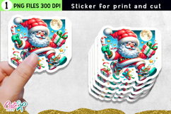 Santa Print and Cut Stickers