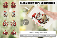 Santa's Quirky Workshop Glass Can Product Image 1