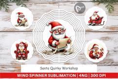 Santa&#039;s Quirky Workshop Wind Spinner Product Image 1