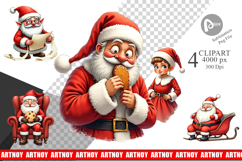 Santa&#039;s Quirky Workshop Clipart Product Image 1