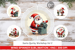 Santa&#039;s Quirky Workshop Wind Spinner Product Image 1