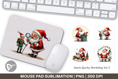 Santa's Quirky Workshop Mouse Pad Product Image 1