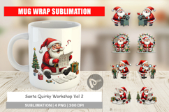 Santa&#039;s Quirky Workshop Mug Wrap Product Image 1