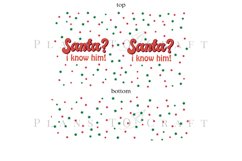 Santa Quotes  40oz quencher tumbler sublimation full wrap high resolution transparant background